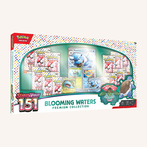 Pokemon 151 Blooming Waters Premium Collection - 12 Packs + Promo Cards